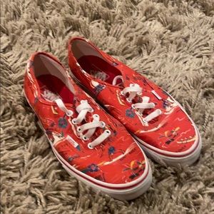 Vans red Hoffman surf rider